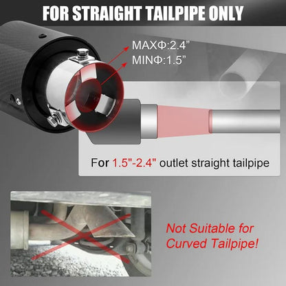 🎉 Car Tuning Carbon Fiber LED Light Emitting Exhaust Pipe (High Temperature Resistant)