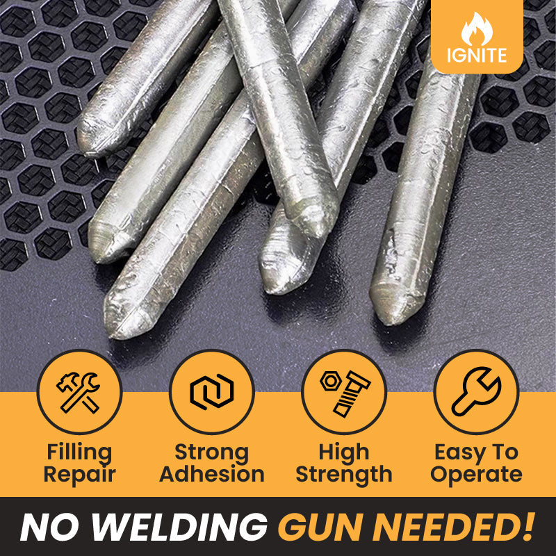 Household Multi-Metal Repair Fusion Stick Set Pack - Low Melting Point Welding Tool Kit for Aluminum, Stainless Steel, Copper, Iron, Pipe & Metal Surfaces, Ideal for Daily DIY Repair Work Users