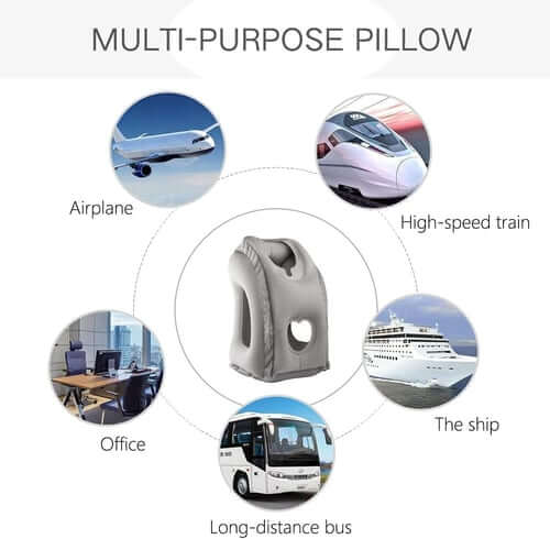⏳Time-Limited Special⏰Inflatable Travel Pillow | 360° Support – Soft Flocking, Quick Inflate, Compact ✨