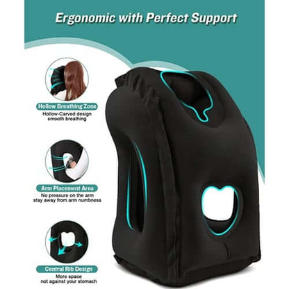 ⏳Time-Limited Special⏰Inflatable Travel Pillow | 360° Support – Soft Flocking, Quick Inflate, Compact ✨