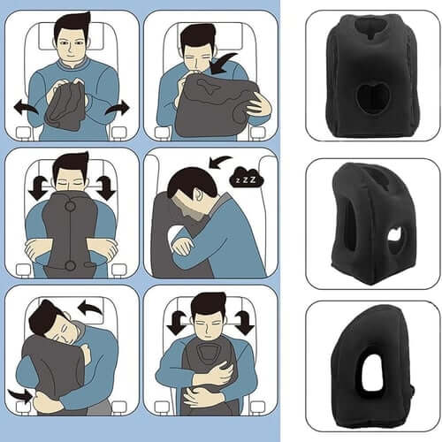 ⏳Time-Limited Special⏰Inflatable Travel Pillow | 360° Support – Soft Flocking, Quick Inflate, Compact ✨