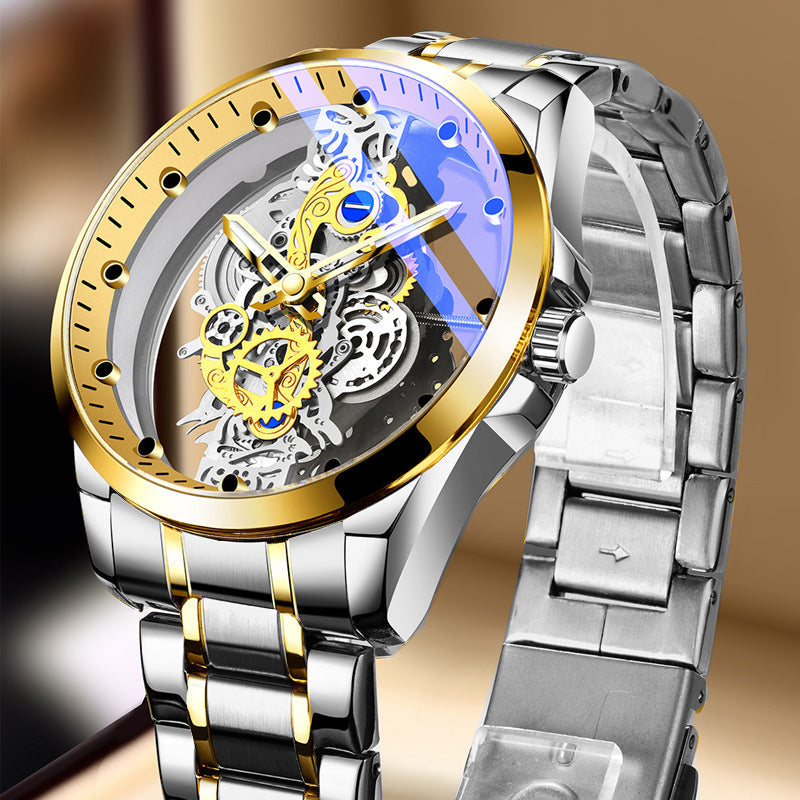 ⌚ LIMITED-TIME 50% OFF ✨ Double-Sided Skeleton Watch — Luminous & 30M Waterproof ⚡