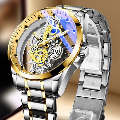 ⌚ LIMITED-TIME 50% OFF ✨ Double-Sided Skeleton Watch — Luminous & 30M Waterproof ⚡