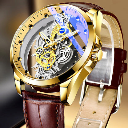 ⌚ LIMITED-TIME 50% OFF ✨ Double-Sided Skeleton Watch — Luminous & 30M Waterproof ⚡
