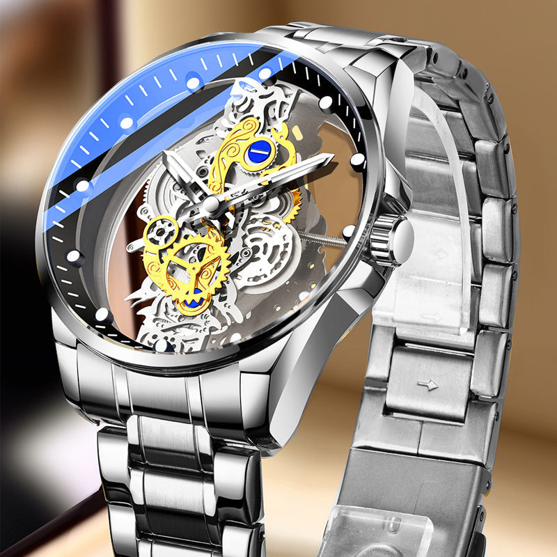 ⌚ LIMITED-TIME 50% OFF ✨ Double-Sided Skeleton Watch — Luminous & 30M Waterproof ⚡