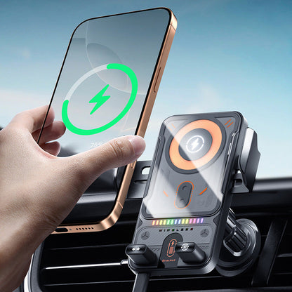 🎉LAST DAY SALE 50% OFF⚡50K+ SOLD 📱Smart 2-in-1 Car Rotating Mobile Phone Holder & Wireless Charger⚡