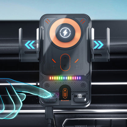 🎉LAST DAY SALE 50% OFF⚡50K+ SOLD 📱Smart 2-in-1 Car Rotating Mobile Phone Holder & Wireless Charger⚡
