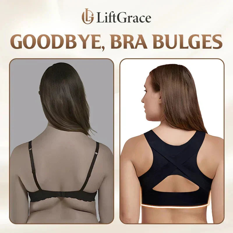 ✨50% OFF NOW! 👙 Front Closure Cross-Back Wireless Posture Bra – Ultra Push-Up, All-Day Comfort & Natural Lift for a Slimmer, Taller Silhouette 💖