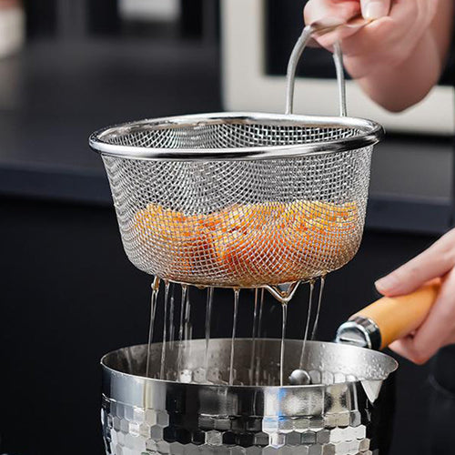 ⏰Stainless Steel Sieve with Handle🥄🫕