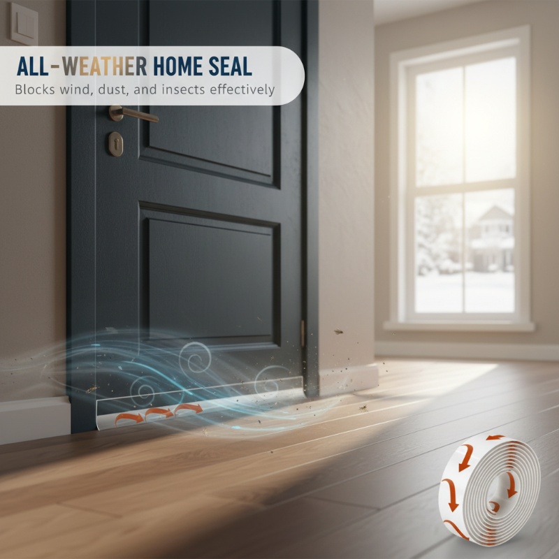 16.4Ft Door Weather Stripping | Self-Adhesive Weather Stripping for Doors & Windows