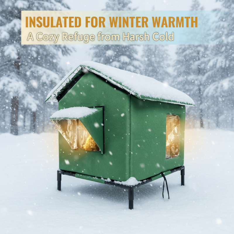 📢📢50% OFF !! ⏰All-Weather Elevated Outdoor Cat House🐱
