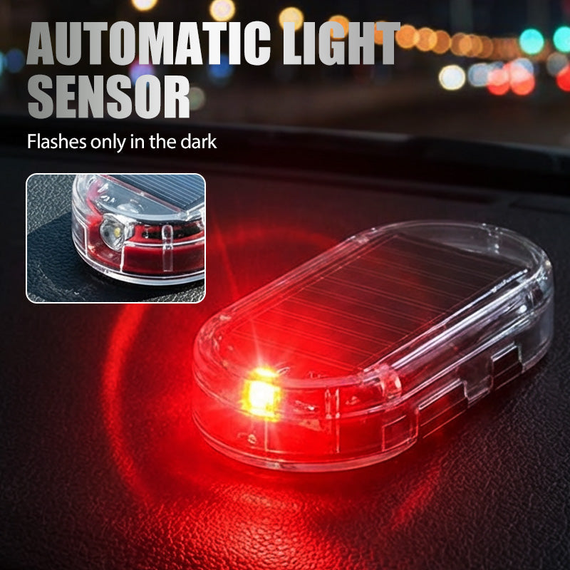 Automatic light sensor flashing warning light at night