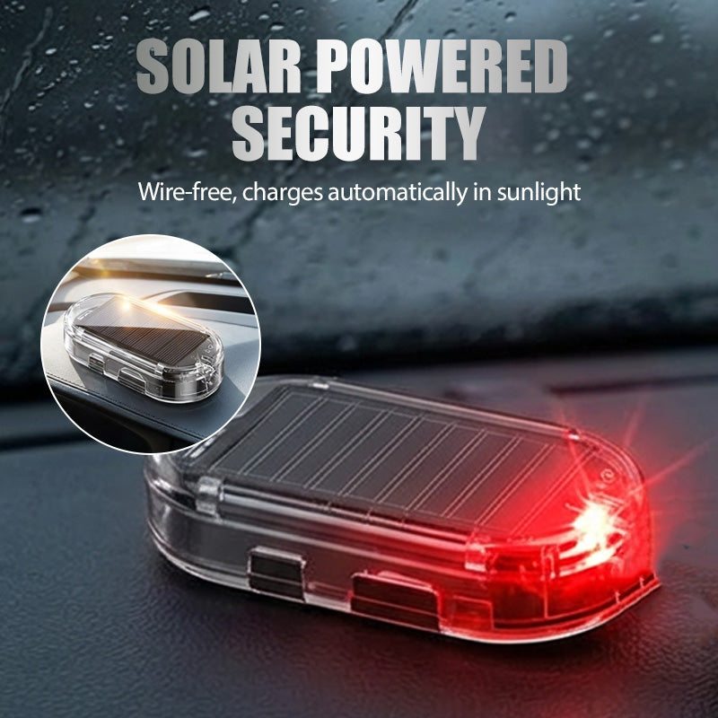 Solar powered vehicle warning LED light