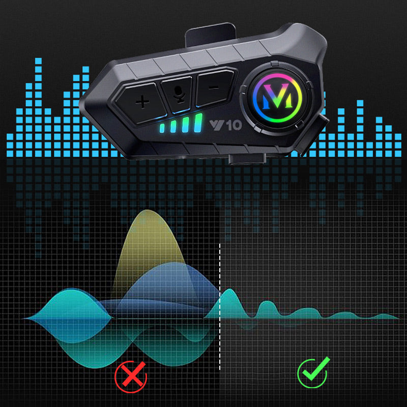 ⏰Motorcycle Bluetooth Headset for Half/Full Face Helmet