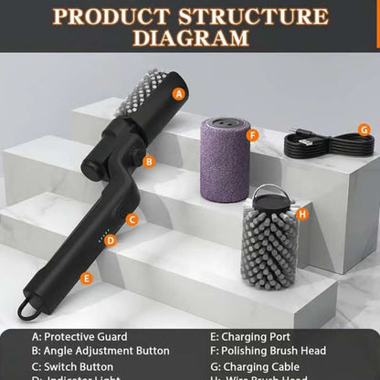✨ Cordless Electric BBQ Brush Cleaner