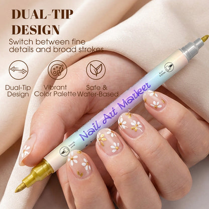 💅🖌️Dual‑Tip Nail Art Pens