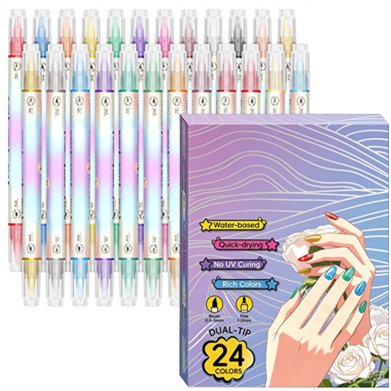 💅🖌️Dual‑Tip Nail Art Pens