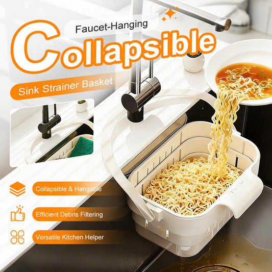 🥦🍅Collapsible Faucet-Hanging Sink Strainer Basket