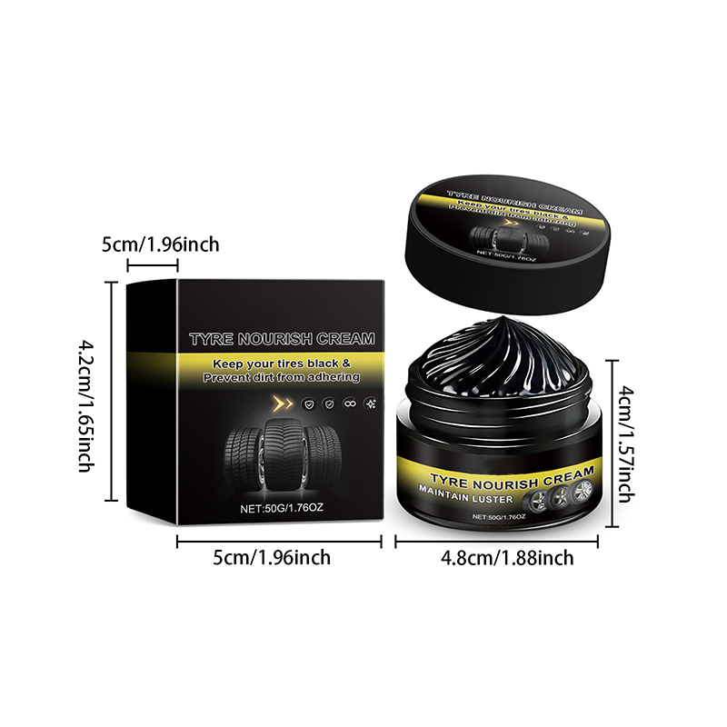 🥳 2026 HOT SALE💞Car Tire Care Wax - Anti-Cracking, UV Protection & Restores Deep Black Gloss | Safe on Rubber, No Harsh Chemicals, 50g
