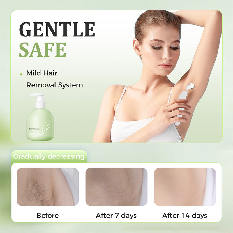 💥 Large-capacity Gentle Hair Removal Cream Set: Includes Hair Removal Cream + Smoothing Razor