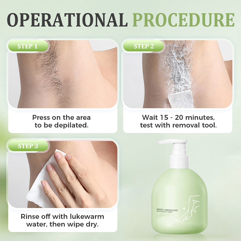 💥 Large-capacity Gentle Hair Removal Cream Set: Includes Hair Removal Cream + Smoothing Razor