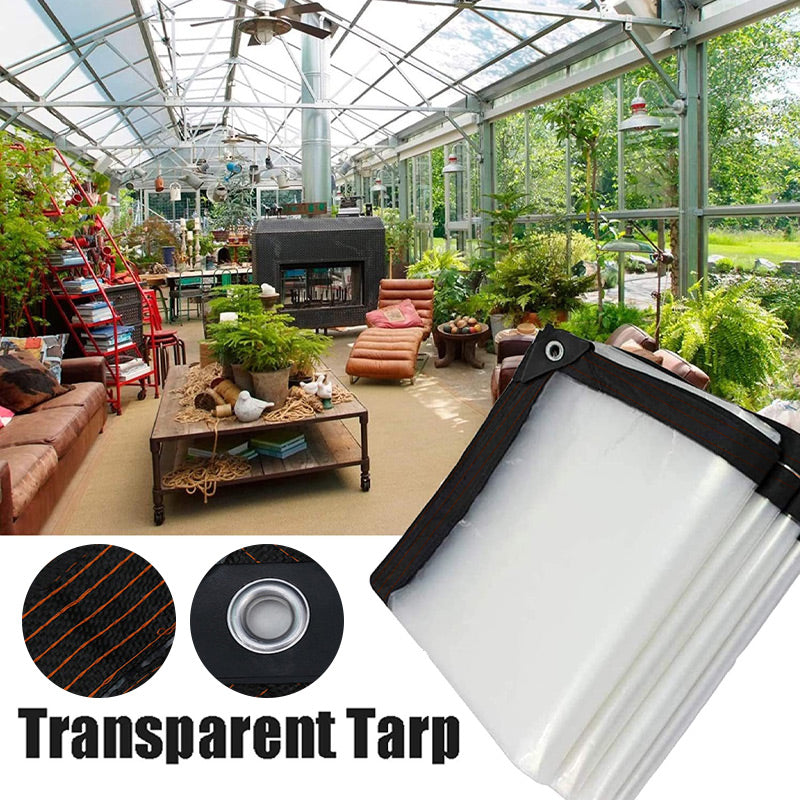 ⏳Limited-time 50% off⏰Heavy-Duty Transparent Waterproof Insulated Tarp🛡️🌧️