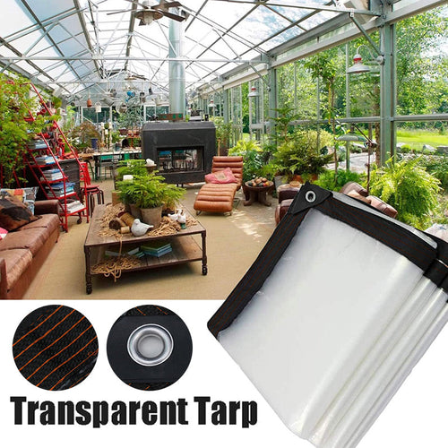 ⏳Limited-time 50% off⏰Heavy-Duty Transparent Waterproof Insulated Tarp🛡️🌧️