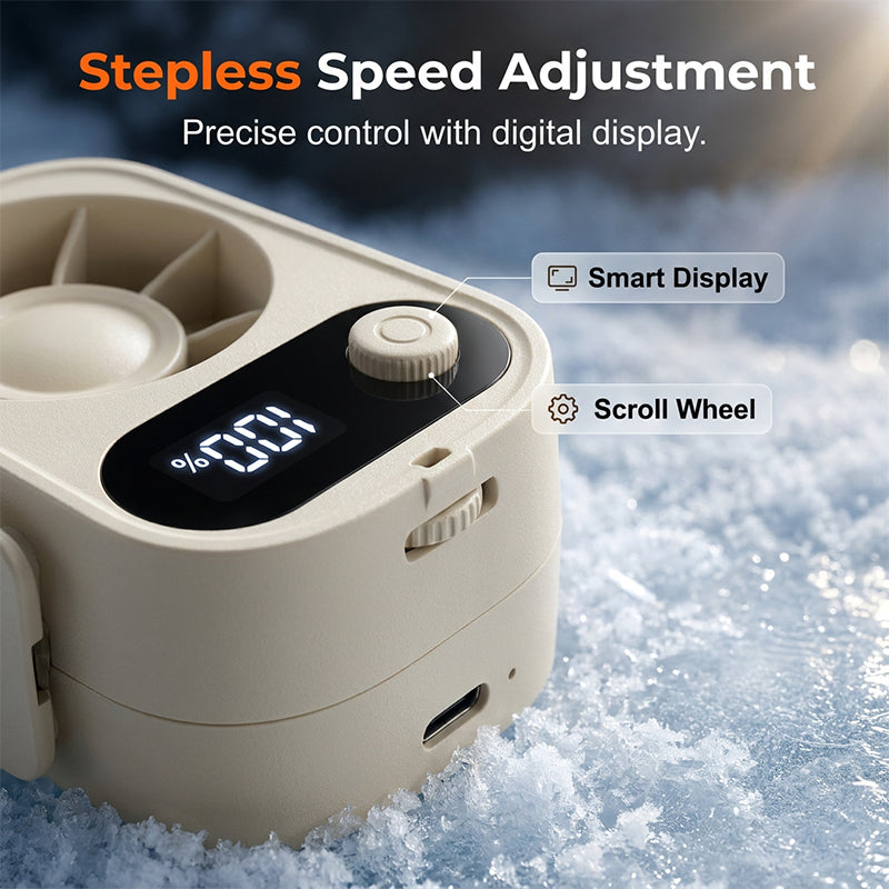 Portable Clip-On Waist Fan with Digital Display