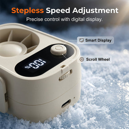 Portable Clip-On Waist Fan with Digital Display