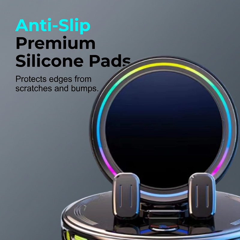 📱50% OFF NOW! RGB Car Phone Mount‑ Auto‑Clamping Wireless Charging Phone Holder, Colorful Light Dashboard Mount, One‑Hand Operation for Safe Driving