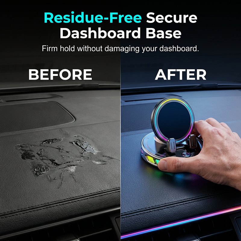 📱50% OFF NOW! RGB Car Phone Mount‑ Auto‑Clamping Wireless Charging Phone Holder, Colorful Light Dashboard Mount, One‑Hand Operation for Safe Driving