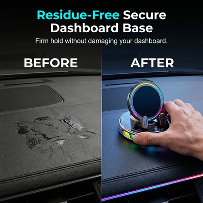 📱50% OFF NOW! RGB Car Phone Mount‑ Auto‑Clamping Wireless Charging Phone Holder, Colorful Light Dashboard Mount, One‑Hand Operation for Safe Driving
