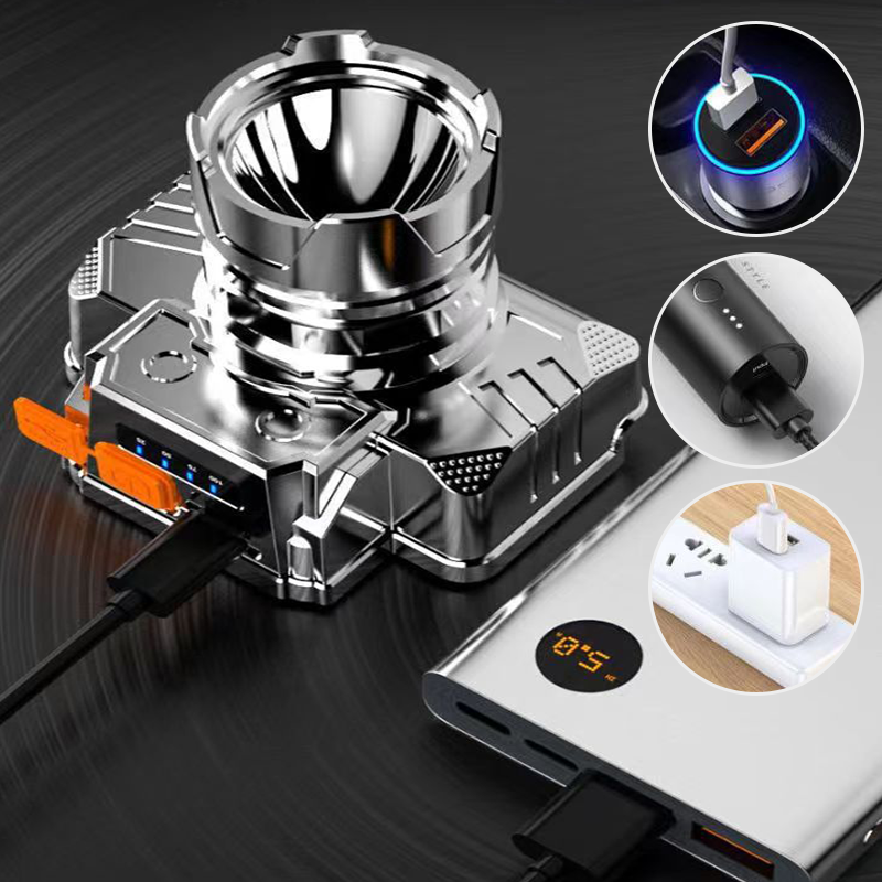 🎁🐟 [Bright Gift: Hot Sale 50% OFF👍 – Limited Time!⏰] Portable Waterproof Smart LED Headlamp – Outdoor Fishing Essential, Motion Sensor, USB Charging. Hands-Free & Reliable! 🔦💧✨