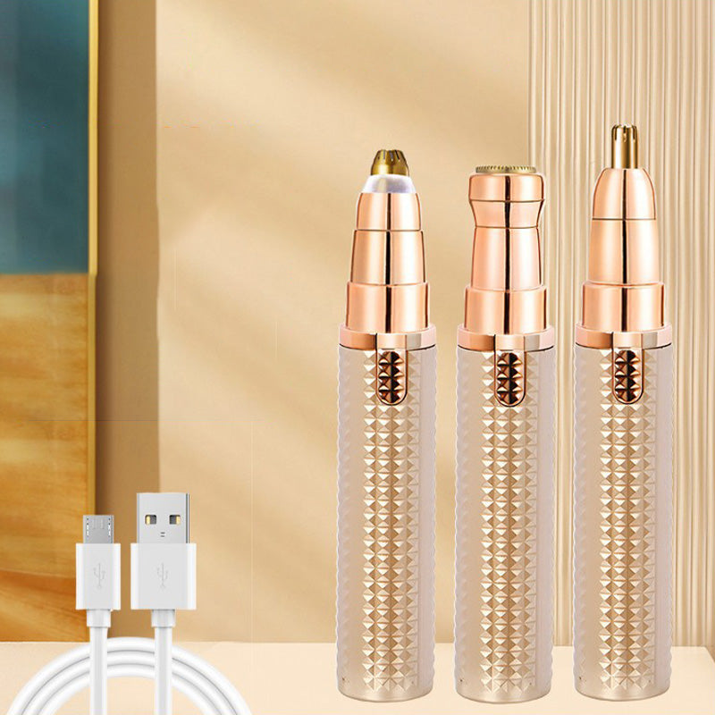 ⏰Portable Electric Eyebrow Trimmer – Interchangeable Heads 🪒