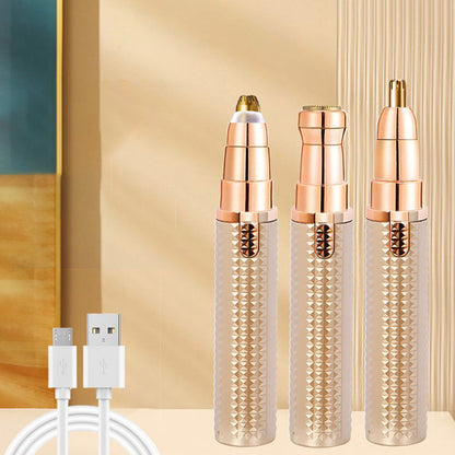 ⏰Portable Electric Eyebrow Trimmer – Interchangeable Heads 🪒