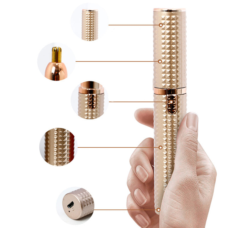 ⏰Portable Electric Eyebrow Trimmer – Interchangeable Heads 🪒