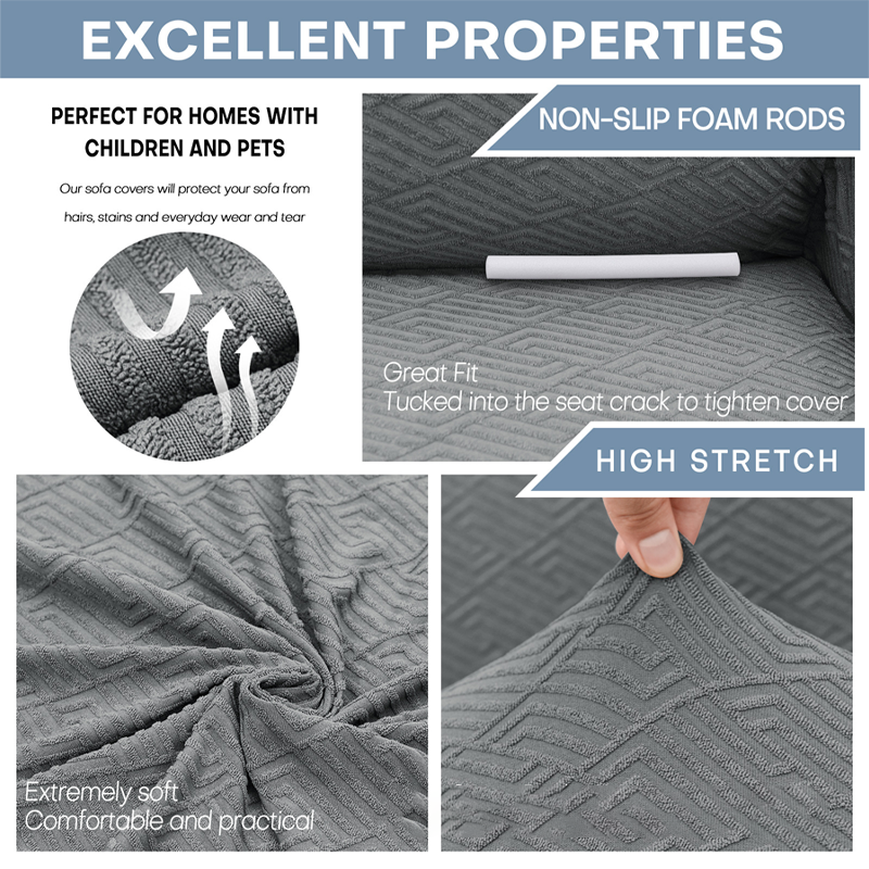 📢📢50% OFF !! ⏰High Stretch Jacquard Sofa Cover with Non-Slip Straps