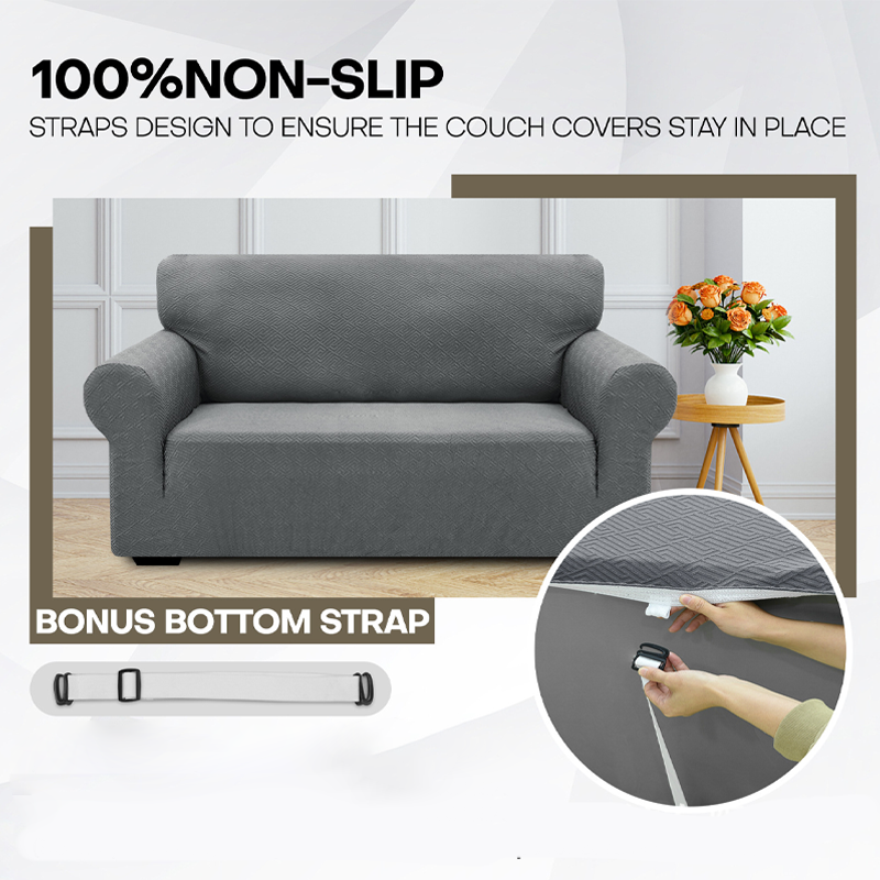 📢📢50% OFF !! ⏰High Stretch Jacquard Sofa Cover with Non-Slip Straps