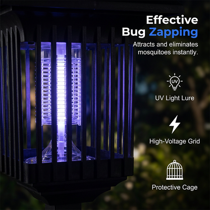 Solar Powered 3-in-1 Mosquito Zapper & Garden Light