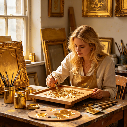 ⏰High Adhesion Multi-Surface Gold Foil Paint💛🖌️