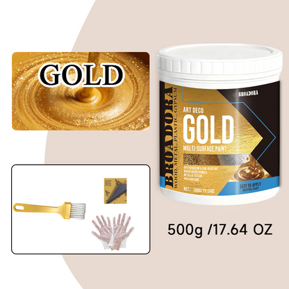 ⏰High Adhesion Multi-Surface Gold Foil Paint💛🖌️