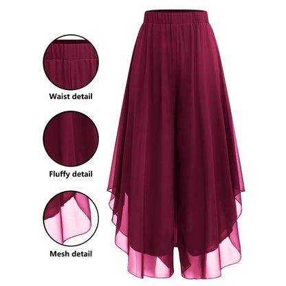 ⏳Time-Limited Special⏰Women's Asymmetrical Chiffon Wide-Leg Pants
