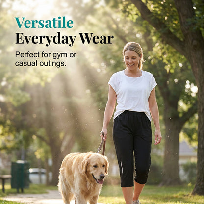🎊Hot Sale 54% OFF Only Today!!⏰Women's Casual Quick‑Dry Stretchy Capri Pants – Ultra‑Stretchy, Sweat‑Wicking & Slim‑Fit Daily Outdoor Wear Design ☀️