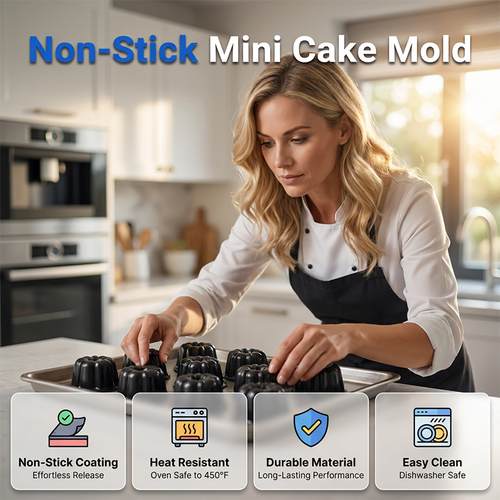 🥳HOT SALE! Carbon Steel Mini Pumpkin-Shaped Cake Mold✨