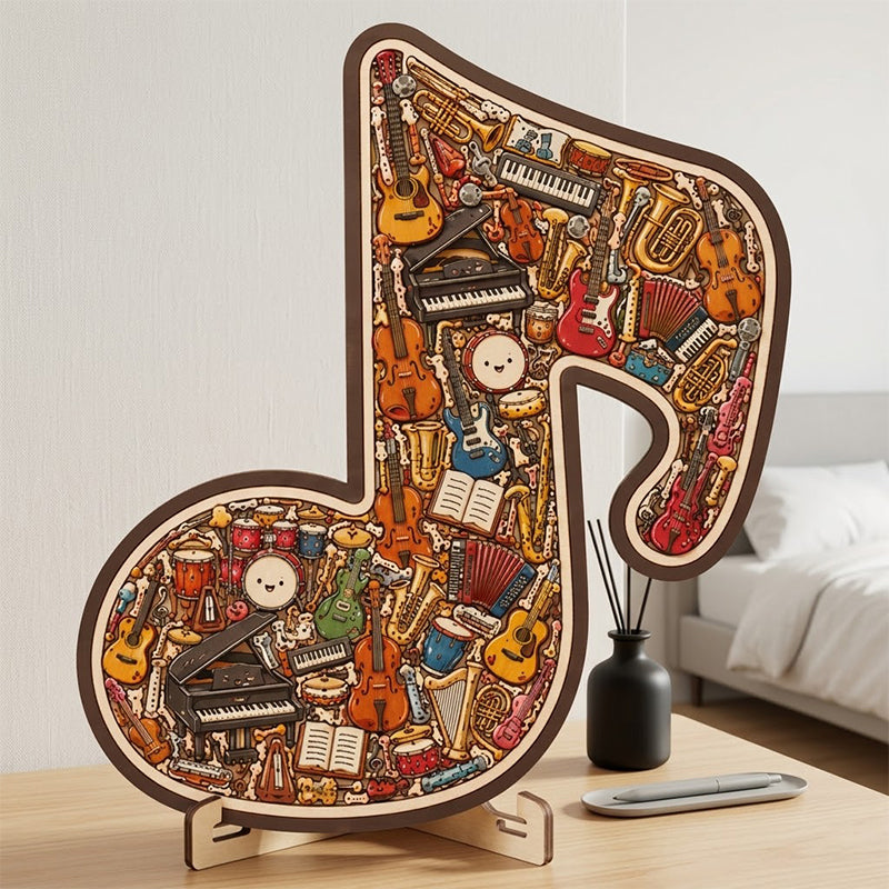 ⌛Limited-time offer-Wooden Musical Note Jigsaw Puzzle