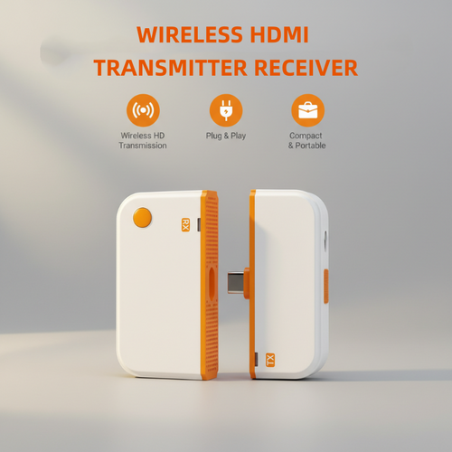 🖥️➡️📺 Wireless HDMI Transmitter Receiver – Mirror Anything, No WiFi Needed Ideal for Home Office & Conference 🏠💼⚡