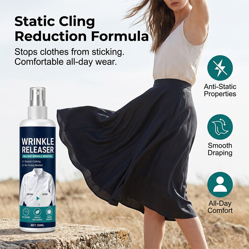 ✨Last Day 49 % OFF👔 Instant wrinkle release – no iron, travel-ready, static-free & fresh.