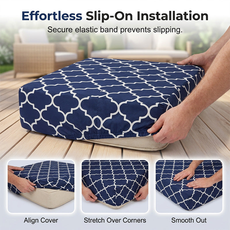 💗LAST DAY SALE 50% OFF⚡50K+ SOLD💕Patio Sofa Cushion Cover – Stretch, Water-Resistant ✨