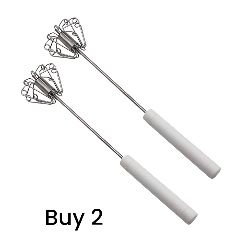 🥚🍳 Semi-automatic stainless steel hand whisk 🔧✨