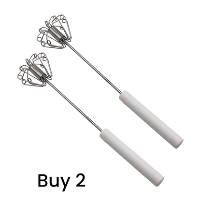 🥚🍳 Semi-automatic stainless steel hand whisk 🔧✨